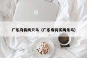 广东麻将两只马（广东麻将买两条马）