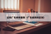云和广东麻将番数（广东麻将的区别）