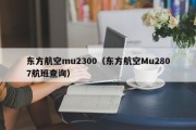 东方航空mu2300（东方航空Mu2807航班查询）