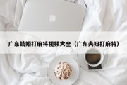 广东结婚打麻将视频大全（广东夫妇打麻将）