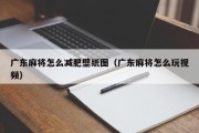 广东麻将怎么减肥壁纸图（广东麻将怎么玩视频）