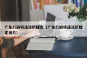 广东打麻将违法新规定（广东打麻将违法新规定图片）