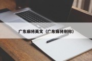 广东麻将英文（广东麻将别称）