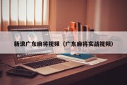 新浪广东麻将视频（广东麻将实战视频）