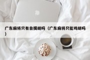 广东麻将只有自摸胡吗（广东麻将只能鸡胡吗）