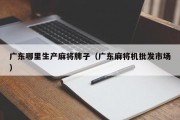 广东哪里生产麻将牌子（广东麻将机批发市场）
