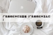 广东麻将红中打法直播（广东麻将红中怎么打）